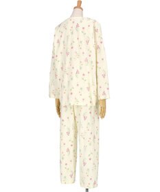 Wing パジャマ 長袖 長ズボン 綿混(本体) ジャカード天竺素材 レディース EP8073 ウイング／ワコール