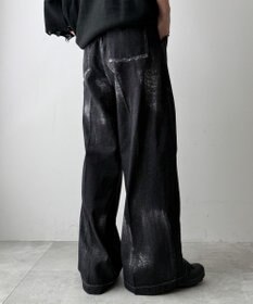 WEGO メタリックプリントデニムパンツ