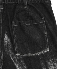 WEGO メタリックプリントデニムパンツ