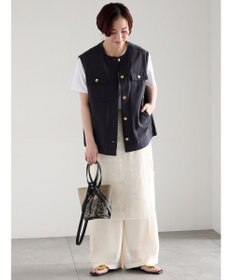 Te chichi チーフ刺繍ラップスカート付きパンツ