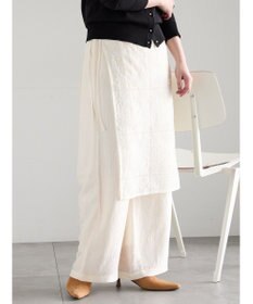 Te chichi チーフ刺繍ラップスカート付きパンツ