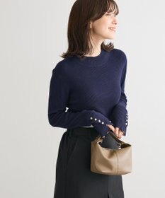 Green Parks 袖口金釦リブニットプルオーバー