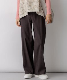23区 リネンレーヨンストレッチ ワイドパンツ