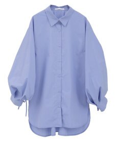 Green Parks イージーケア袖シャーリングシャツ