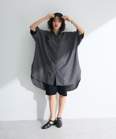 Green Parks ７分袖ミディ丈シャツワンピース