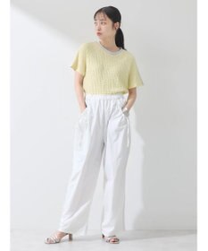 earth music&ecology サイドリボンラインパンツ（Ｏｆｆ　Ｗｈｉｔｅ）