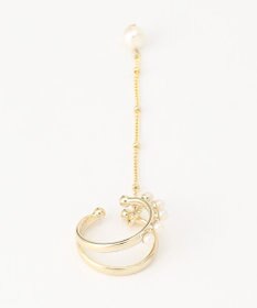 J.PRESS LADIES 【WEB限定】3way チャーム付き パール イヤカフ リング