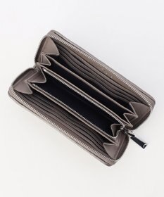 LA BAGAGERIE シープレザープリーツ加工ラウンドウォレット