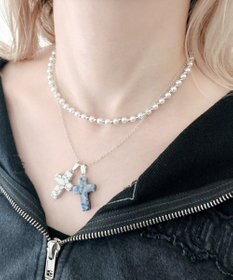 WEGO L2Pクロスパールレイヤードネックレス