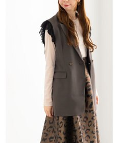 Te chichi レースドッキングテーラードジレ