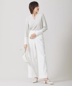 ICB 【WEB限定カラーあり・洗える】 シンセティックフルニードル Vネックプルオーバー