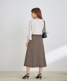 Tiaclasse L 【洗える】リボンフレアスリーブブラウス