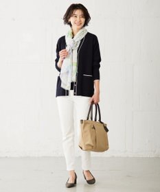 J.PRESS LADIES 【洗える】 レーヨンストレッチフルニードル ニット