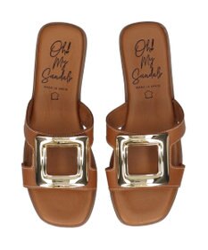 INTER-CHAUSSURES 【Oh my Sandals】メタルバックルフラットサンダル