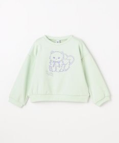 ANY KIDS アニマル刺繍 裏シャギー トレーナー