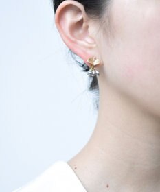 monshiro 【ガラスパール】イチョウプチ ピアス