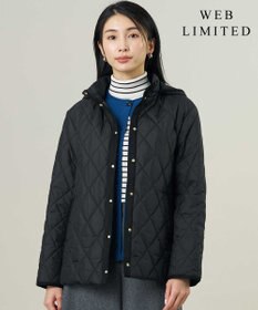J.PRESS LADIES L 【WEB限定カラーあり】コンパクトタフタキルティング フーデッド コート