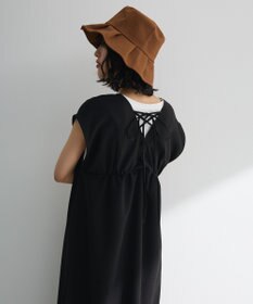 Green Parks フレンチスリーブレースアップジャンスカ