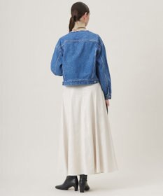 ICB L 【洗える】サテンワックスヴィンテージ フレアスカート