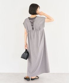 Green Parks フレンチスリーブレースアップジャンスカ