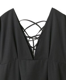 Green Parks フレンチスリーブレースアップジャンスカ