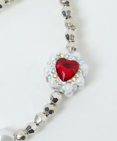 WEGO ハートビジューストラップキーホルダー