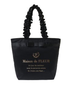 Maison de FLEUR ブランドロゴフリルハンドルトートMバッグ