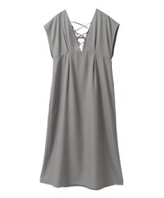 Green Parks フレンチスリーブレースアップジャンスカ