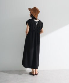 Green Parks フレンチスリーブレースアップジャンスカ