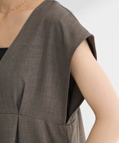 Green Parks フレンチスリーブレースアップジャンスカ