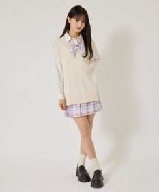 WEGO 【SCHOOLITEM】ラインスクールニットベスト