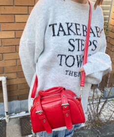 WEGO ハトメハンドルミニボストンショルダー