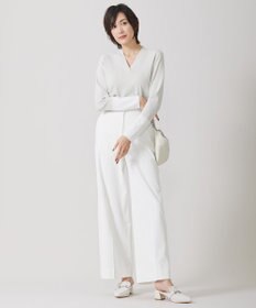 ICB 【WEB限定カラーあり・洗える】 シンセティックフルニードル Vネックプルオーバー