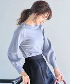 ANY SIS 【Oggi1月号掲載】ショルダーパール調 ニット