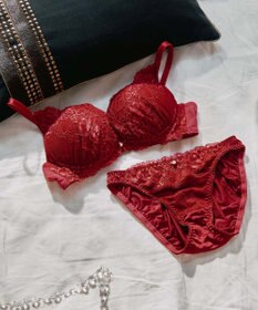 San-ai Resort（三愛水着楽園） 【northerly bra フィットシリーズ 谷間メイク】 カシュクールレースモールド ブラジャー＆ショーツSet B～Fカップ