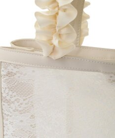 Maison de FLEUR メッシュレーススクエアトートバッグ