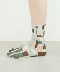 COQ MOSS MEMORY シアーパッチワークソックス