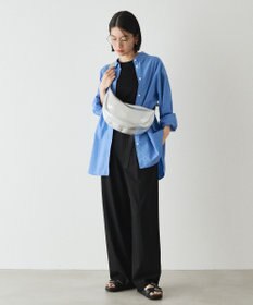 russet ソフトレザーラウンドショルダーバッグ【シルバー】(CE-1470-WEB)