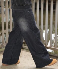 WEGO 【ユニセックス着用ITEM】スウィッチングフレアデニムパンツ