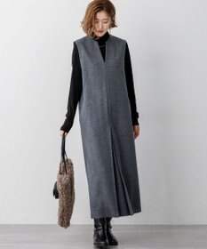 23区 S ウールミルドジャージー ボックスタック ジャンパースカート