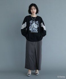 Green Parks VILLAINS/レースドッキングプリントスウェット