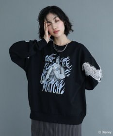 Green Parks VILLAINS/レースドッキングプリントスウェット