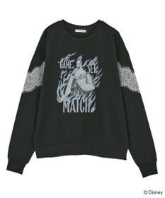 Green Parks VILLAINS/レースドッキングプリントスウェット