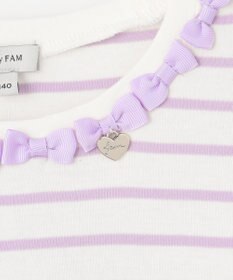 ANY KIDS リボン×ボーダー長袖Tシャツ