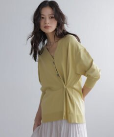 組曲 【加藤ローサさん着用 / 2WAY】スムースストレッチカシュクール カーディガン