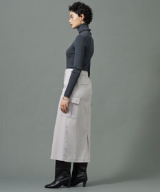 ICB L 【洗える】ウォームサテン カーゴスカート