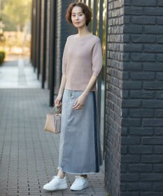 自由区 【XSサイズ～/洗える】ドライタッチホールガーメント ニット