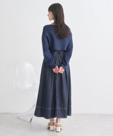 earth music&ecology フロントＺＩＰデニムスカート