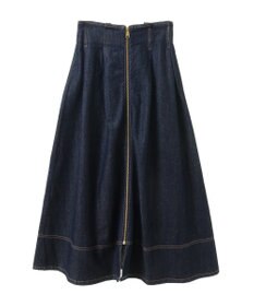 earth music&ecology フロントＺＩＰデニムスカート