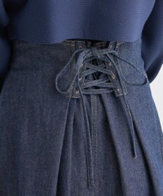 earth music&ecology フロントＺＩＰデニムスカート